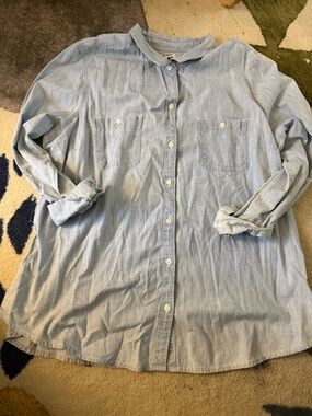 Old Navy | Light Blue Jean Button-Up Shirt